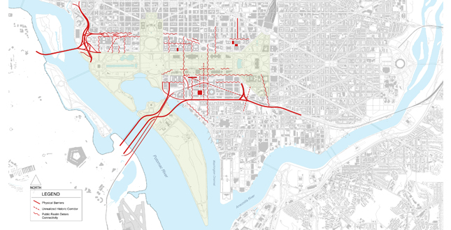 Monumental core Framework Plan: Connecting New Destination with the National Mall