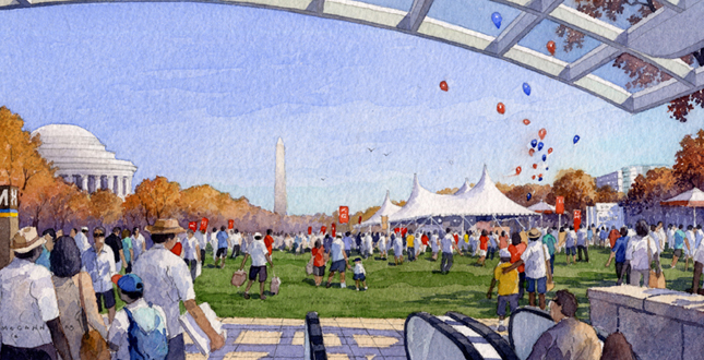 Monumental core Framework Plan: Connecting New Destination with the National Mall