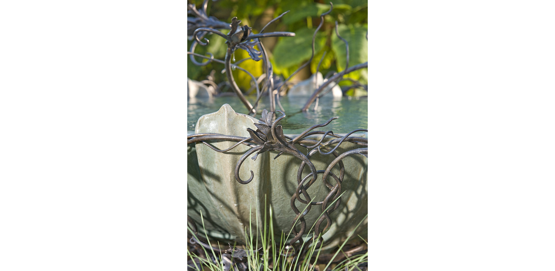 Close-Up of the Custom Fountain