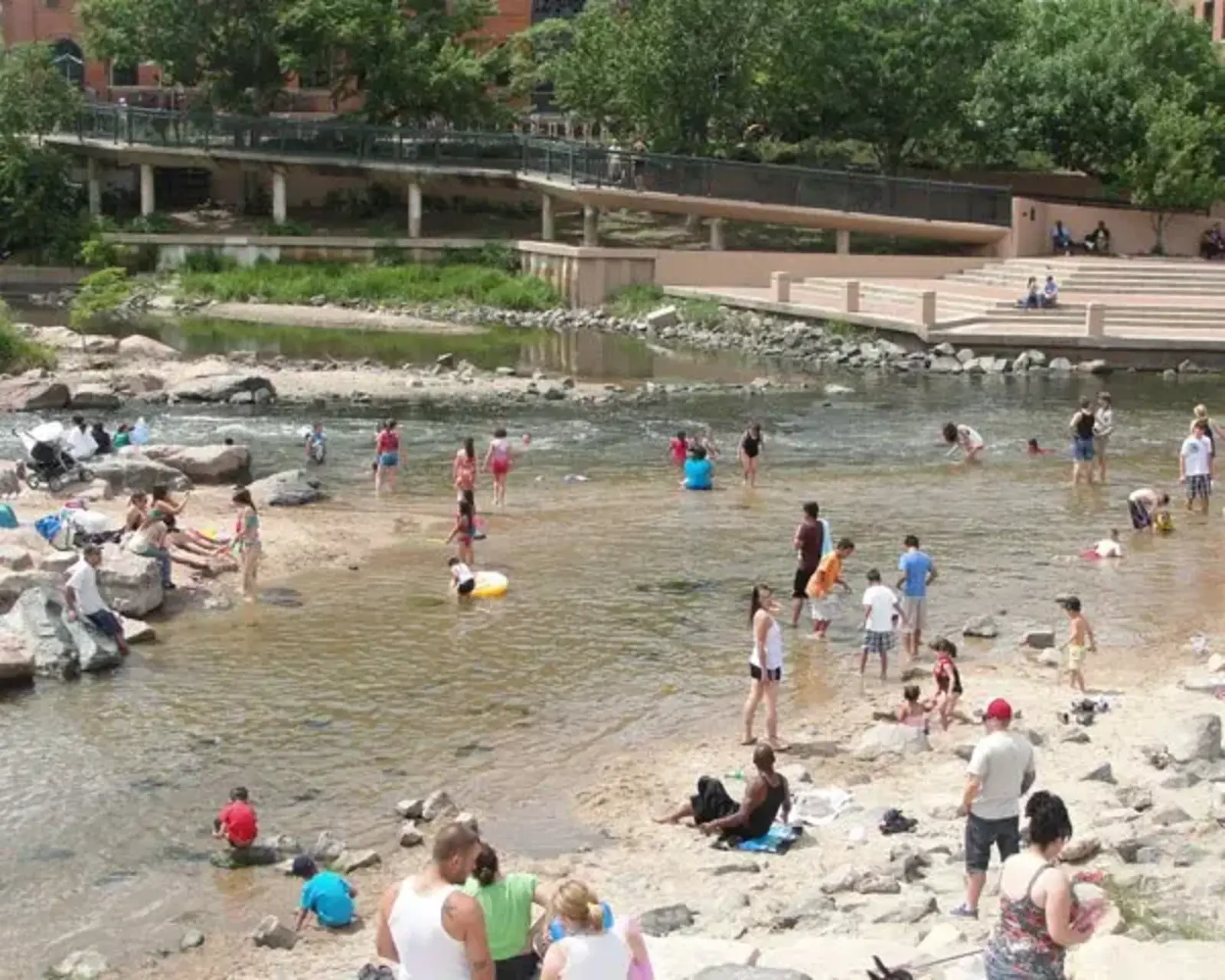 Swimming in the South Platte River at Confluence Park / Wenk Associates