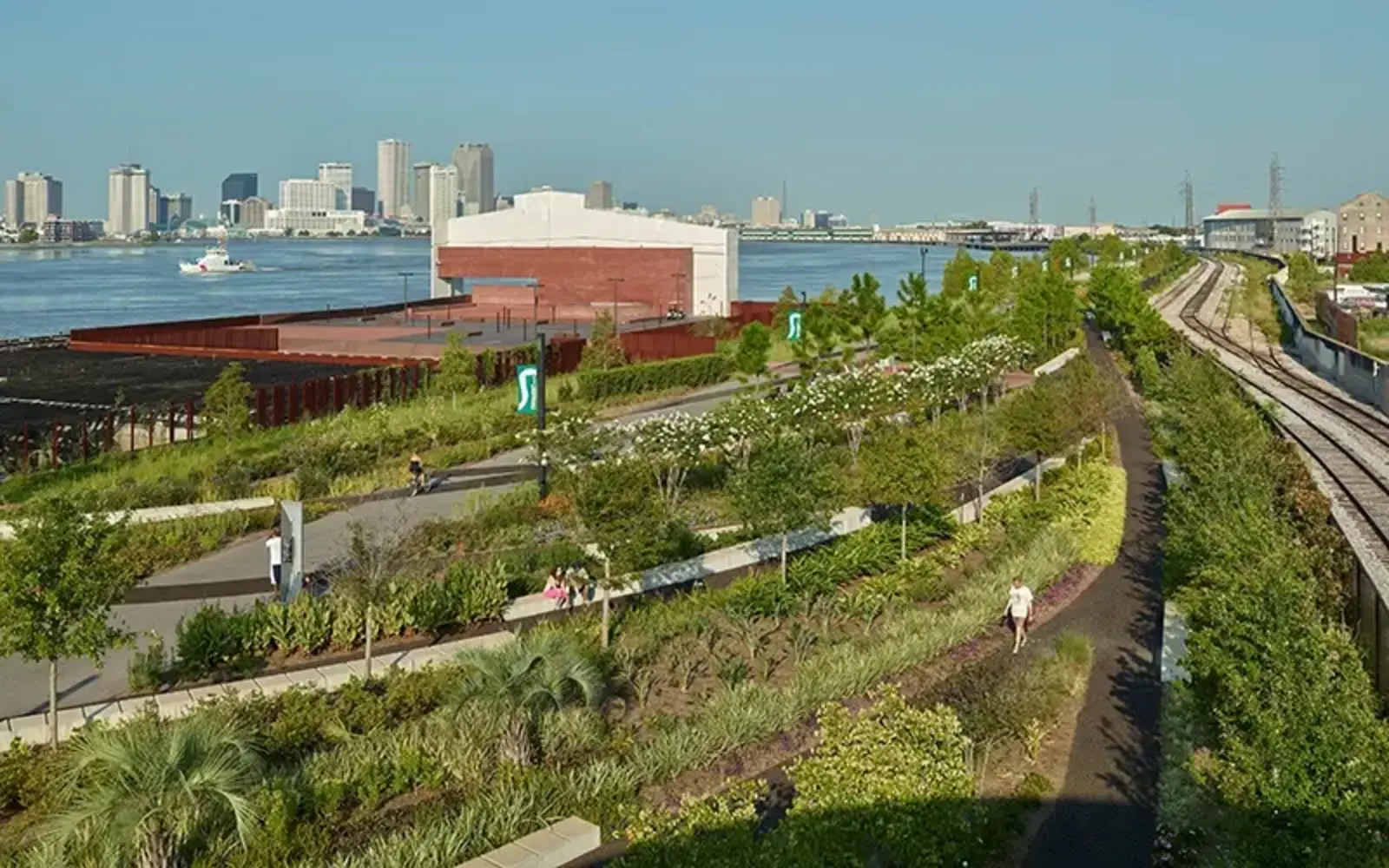 Crescent Park, New Orleans, Louisiana. HargreavesJones / Timothy Hursley