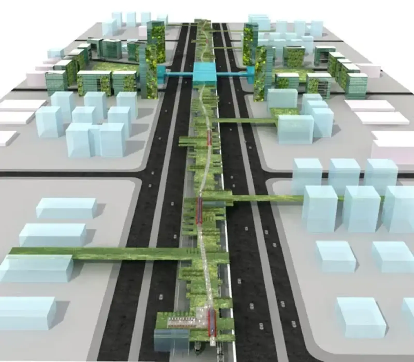 Sao Paulo elevated parks concept. Image credit: Jaime Lerner Associated Architects