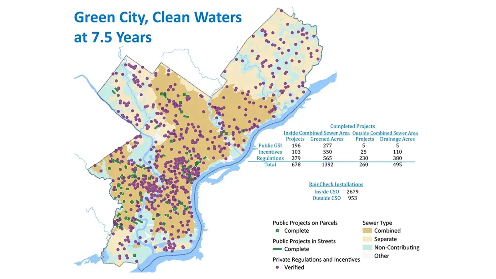 Green City, Clean Waters Project Map, Philadelphia Water Department