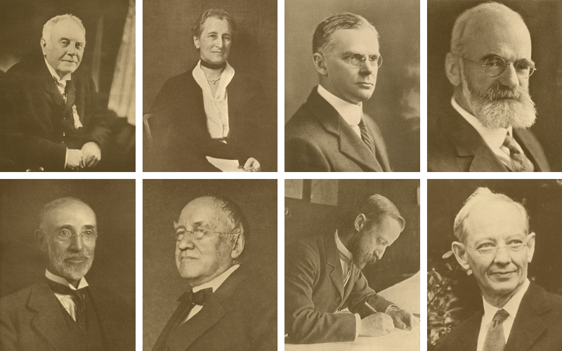 Eight of the eleven founding members of ASLA