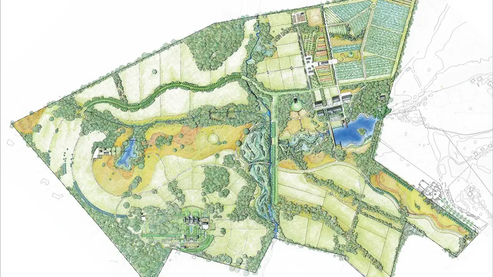 Oakencroft Farm master plan in Central Virginia, Nelson Byrd Woltz Landscape Architects.