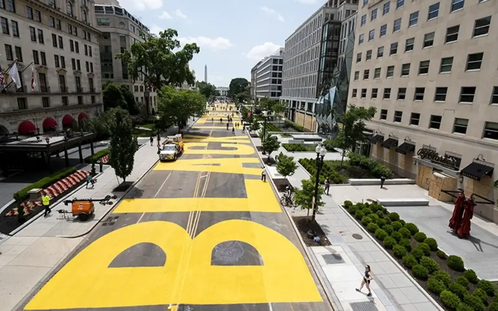 Black Lives Matter Plaza / Photo By Bill Clark, CQ Roll Call via AP Images, Assisted by City of DC