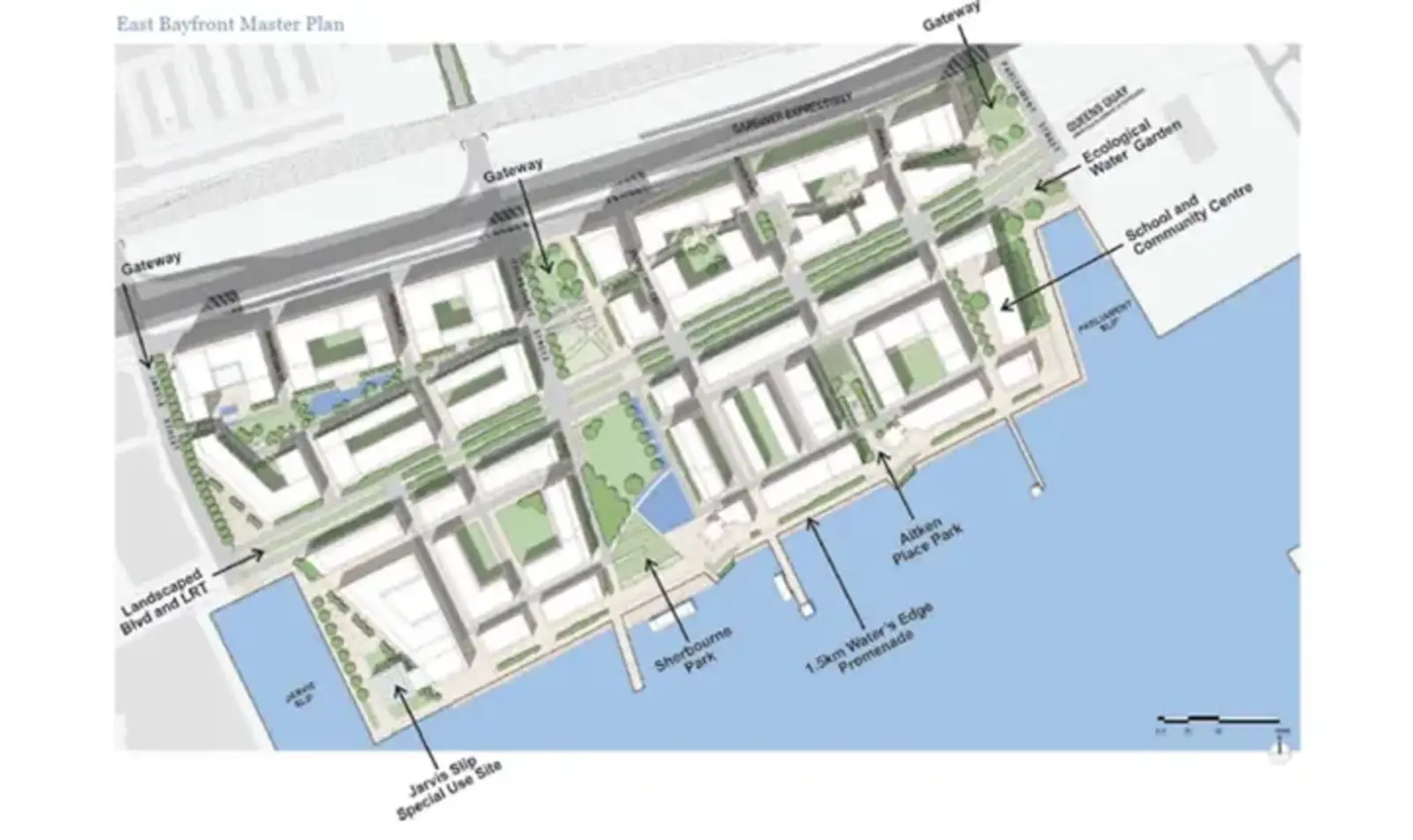 Toronto Waterfront Revitalization Corporation. East Bayfront Precinct Master Plan / Phillips Farevaag Smallenberg