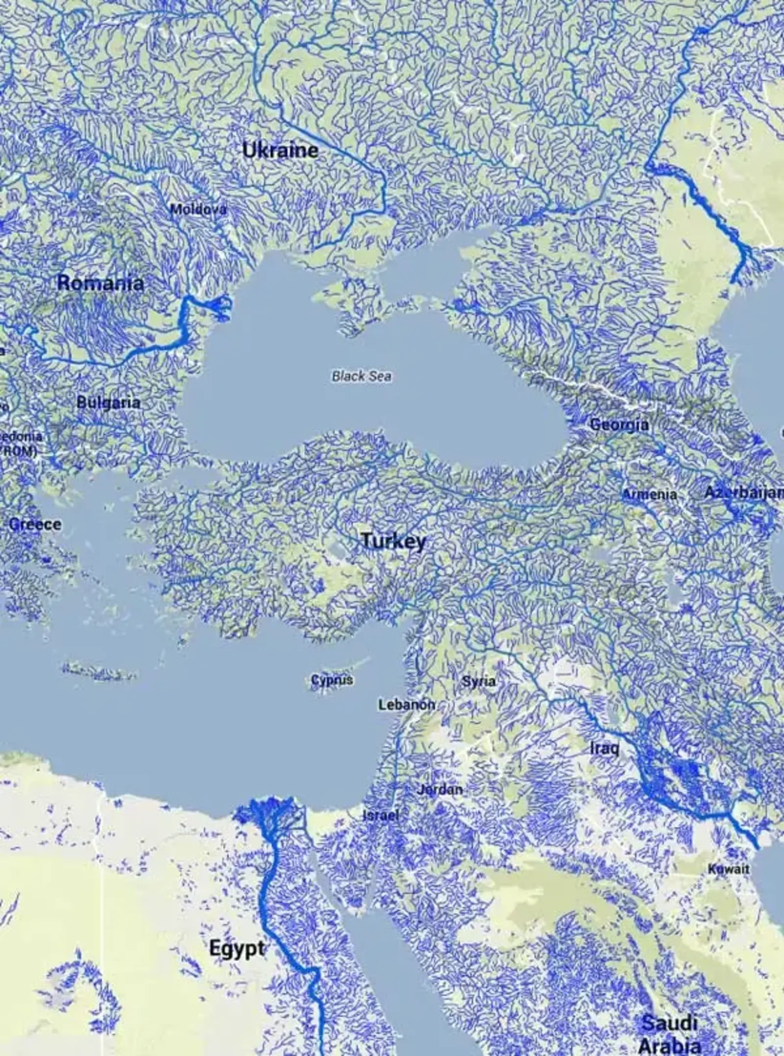Rivers of Africa map / image credit: WorldMap